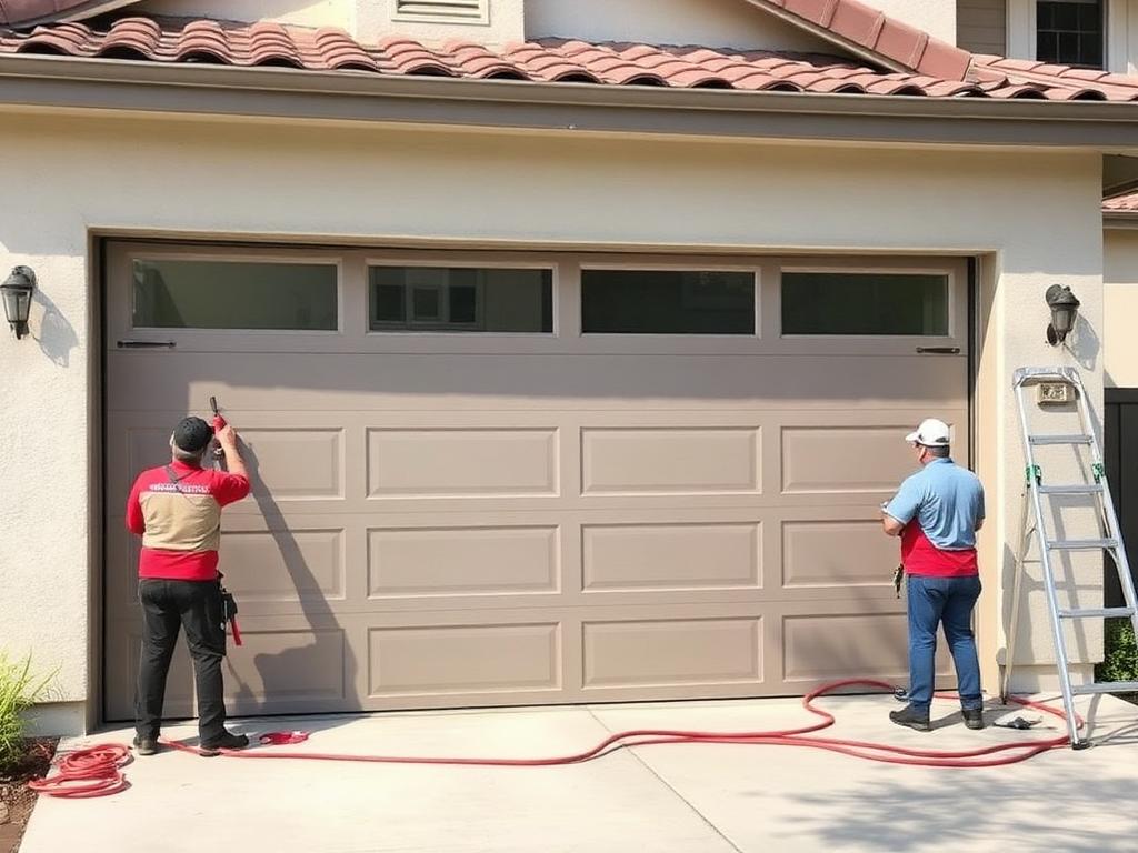 New garage door installation